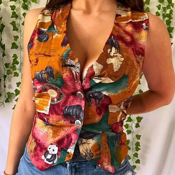 Vintage tapestry vest - Picture 2 of 5
